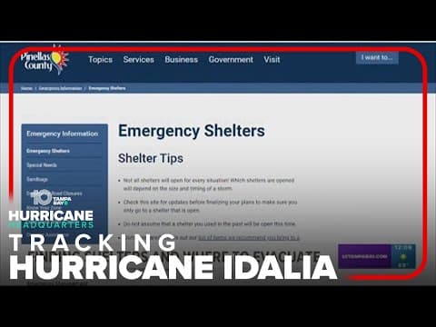 Where to evacuate and find shelter ahead of Hurricane Idalia