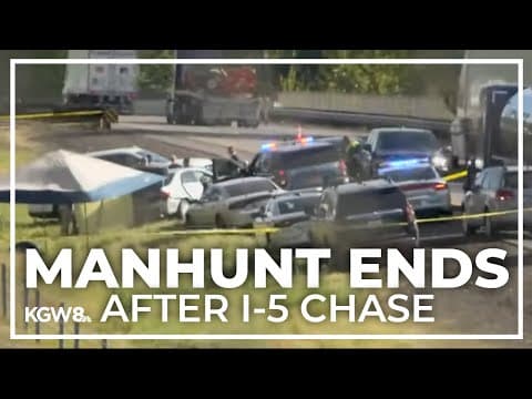 Former cop suspected of double murder, son's abduction dead after police chase near Eugene