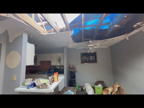 Man staying in apartment that had roof blown off in Houston derecho