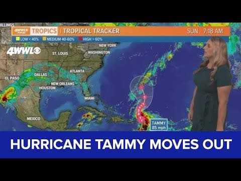 Sunday morning tropical update: Hurricane Tammy moving away