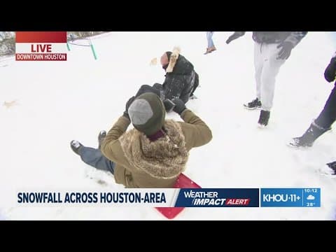 Sledding in Houston? Winter storm blankets Southeast Texas in snow