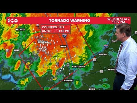 DFW weather: Tornado warning in effect for Hill County