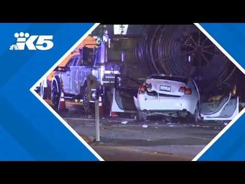 BREAKING: Suspected DUI driver crashes into Pierce Co. road work site