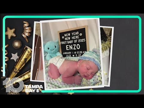 Meet the first babies born in 2025 here in the Tampa Bay area