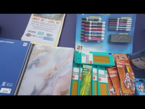 City of San Diego leaders kick off back to school supplies drive