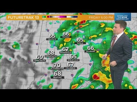Tracking scattered downpours and thunder across Indiana for Friday | Lightning delays possible