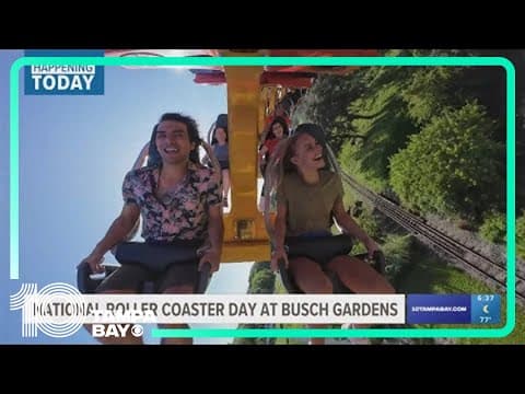 Busch Gardens celebrating National Roller Coaster Day!