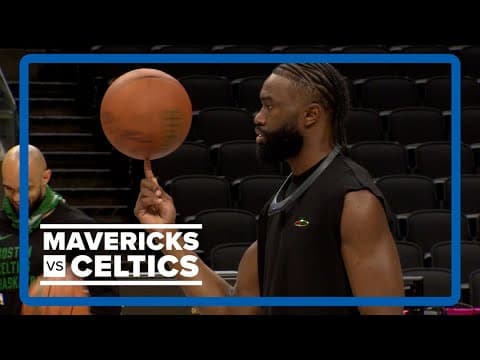 Watch: Jaylen Brown, Jayson Tatum and the Celtics practice before Game 3 of the 2024 NBA Finals
