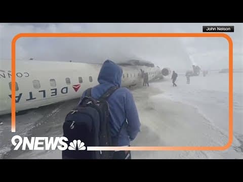 Delta flight crashes at Toronto Airport after landing, flips upside down