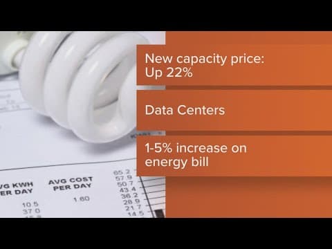 Higher energy bills: Data centers blamed for increasing capacity price