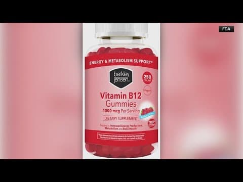 Vitamin B12 gummies recalled nationwide for peanut allergen risk