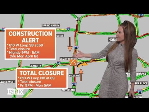 Heads up! Drivers will want to avoid these weekend construction projects