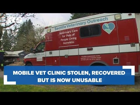 Ambulance that serves as mobile pet clinic stolen and recovered, but is now unusable