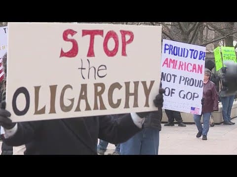 Protesters gather nationwide against President Donald Trump's policies