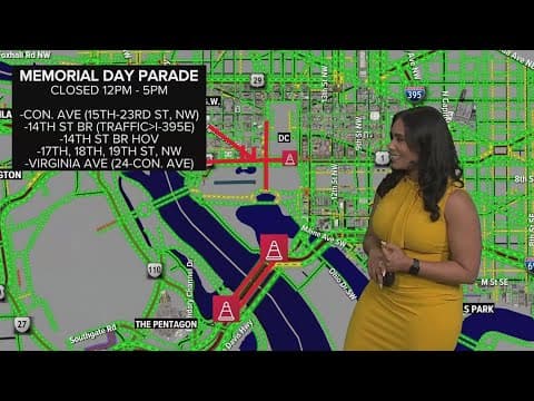 TRAFFIC ALERT: Memorial Day Parade road closures