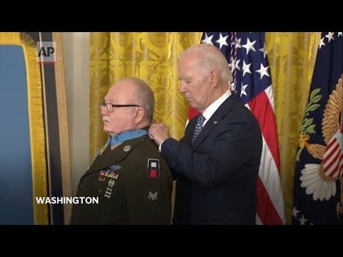 Biden awards the Medal of Honor and Medal of Valor to military heroes