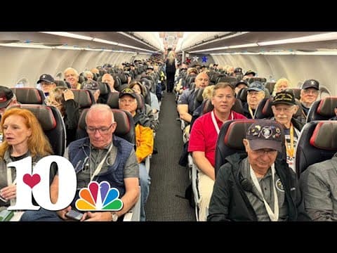 Veterans returning from Washington D.C. after taking trip to see military memorials