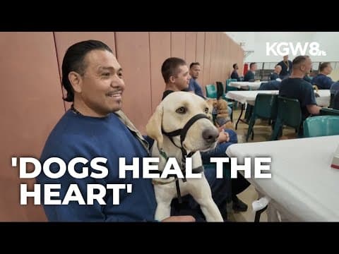 Graduation day is bittersweet for service dogs and their trainers at Oregon prison