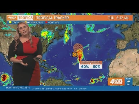 Thursday Noon Tropical Update: spot in Atlantic may develop but won't be a threat to land