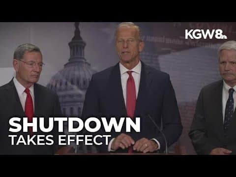 Government shutdown begins; Oregon, Washington lawmakers call out impacts