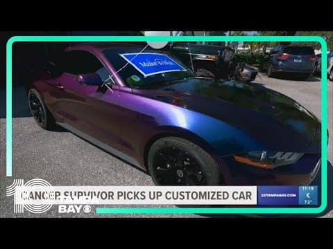 Cancer survivor picks up customized car
