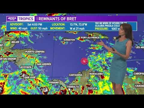 Saturday evening tropical update: Latest on Tropical Storms Bret and Cindy
