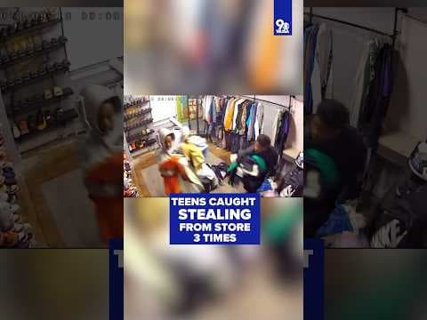 VIDEO: Teens caught stealing from store 3 times