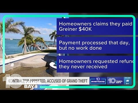 Local contractor arrested, accused of grand theft