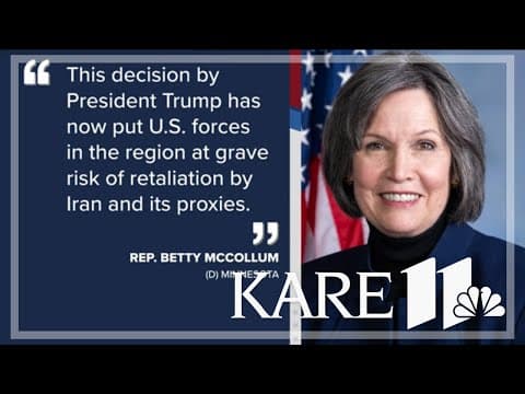 Minnesota lawmakers react to US airstrikes in Iran