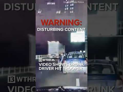 Dashcam footage shows drunk driver hit state trooper on Interstate