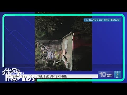 Firefighter hospitalized after helping to battle blaze in Hernando County