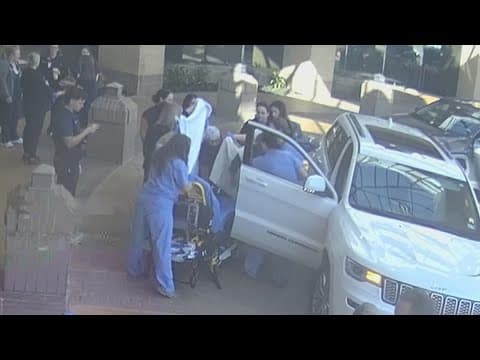 Surveillance video captures baby delivery in a North Texas hospital parking lot