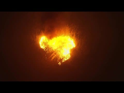 Massive wildfire continues to burn in Southern California