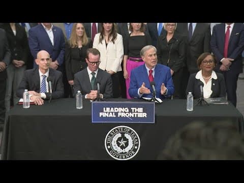 Gov. Greg Abbott announces launch of Texas Space Commission at Johnson Space Center in Houston