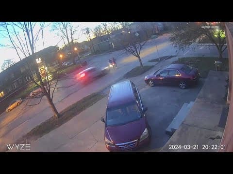 Home surveillance camera shows hit-and-run involving 2 pedestrians on Indy's near north side