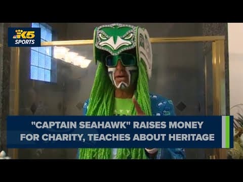 'Captain Seahawk' uses headdress to spread his heritage, raise money for charity
