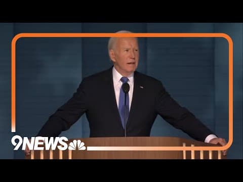 Biden gets a rousing ovation from Democrats as he gives Harris an enthusiastic endorsement