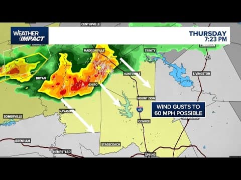 Live: Chief Meteorologist David Paul gives an update on the storms moving toward Conroe