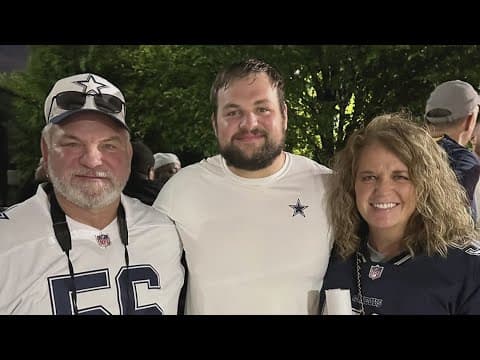 Dallas Cowboys center's mom helps him practice snaps