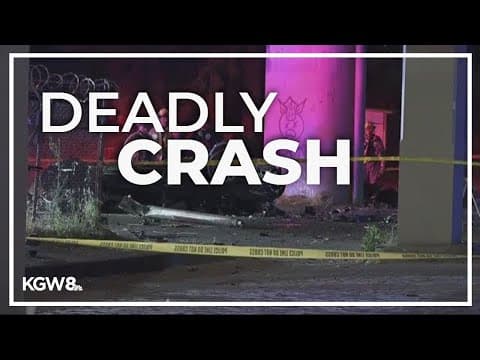 Driver and passenger killed in crash off Morrison Bridge in Southeast Portland