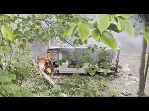 Delivery truck engulfed in flames near US Naval Observatory