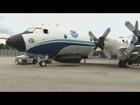 Hurricane Hunters use airplane to fly into storms