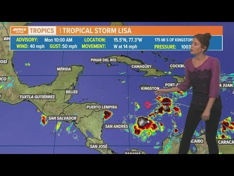 Tropical Storm Lisa: Potential to become hurricane, no threat to Gulf