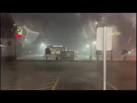 Raw video: Strong overnight storms bring torrential rains, damaging winds