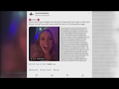 Shooting on Bourbon Street captured in social media video