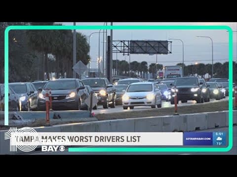 Tampa drivers are some of the worst in the US, Forbes study says