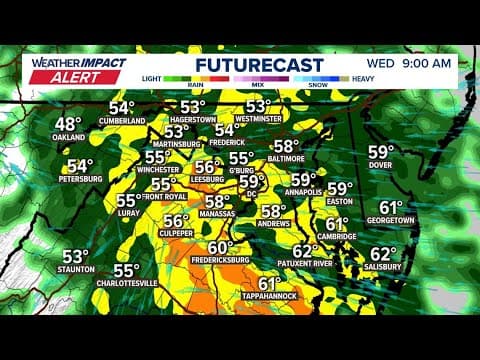 LIVE RADAR: Tracking rain, storms in the DC area Wednesday