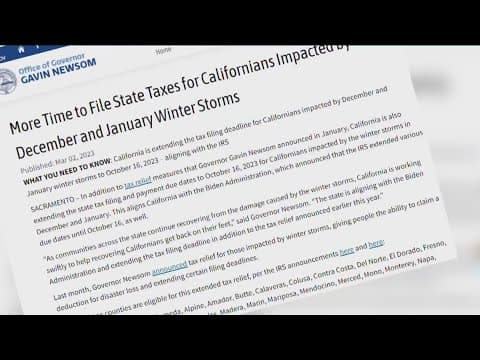 California extends tax filing date until October 16th in some counties including San Diego