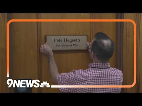 Trump signs order changing Department of Defense name to Department of War