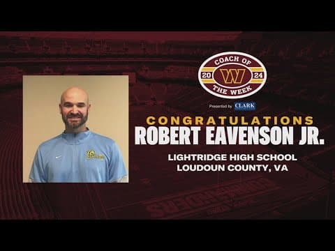 Commanders High School Coach of the Week: Robert Eavenson Jr.